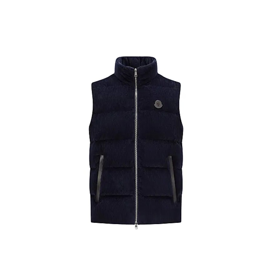 Uomini Moncler Gilet | Piumino Acrab Blu Taglia 5