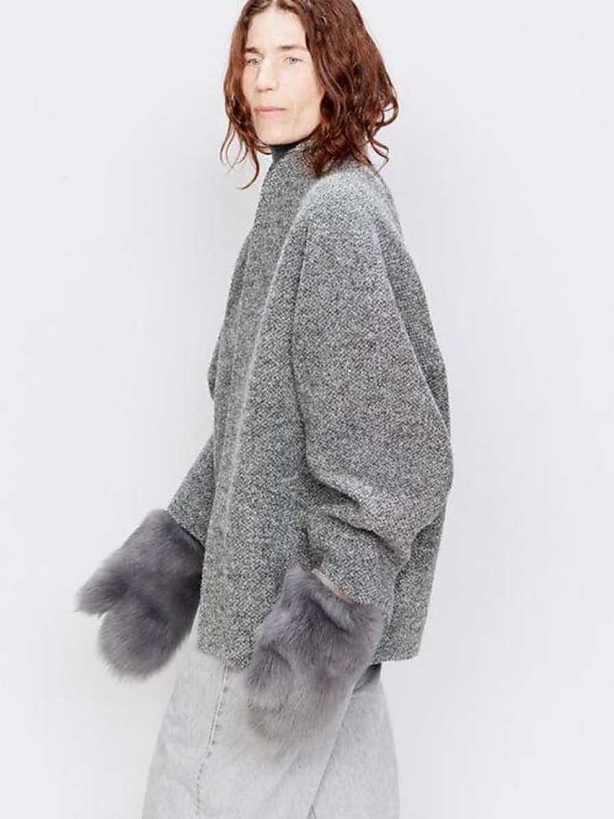 Donne Ricerca all'aperto Guanti | Guanti In Shearling - Donna - Grigio Scuro