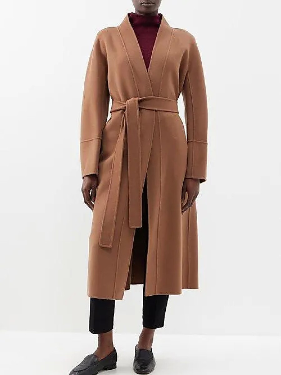 Donne Alo Yoga Cappotti | Cappotto S Max Mara Calla - Donna - Marrone