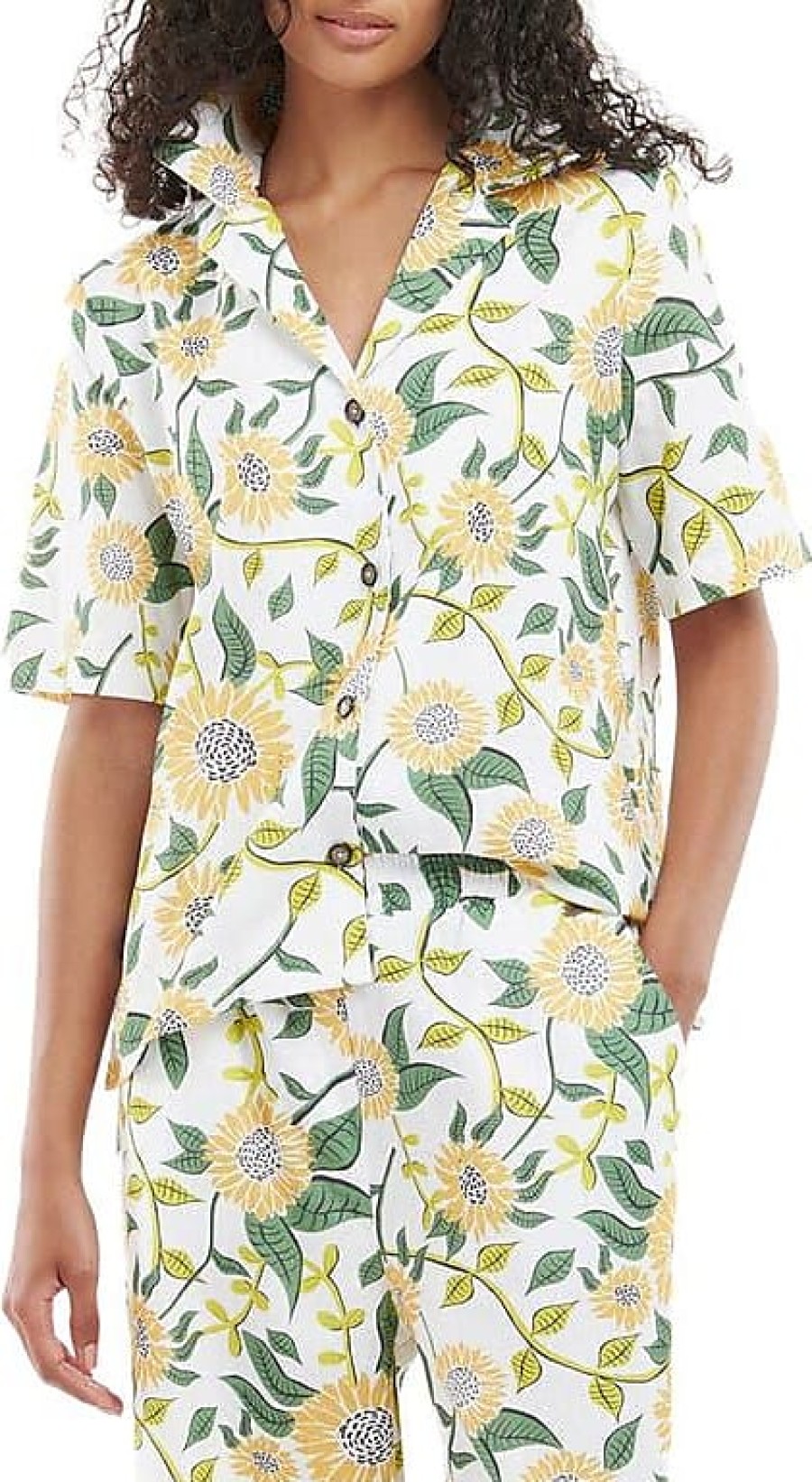 Donne 73 Londra Camicie | Camicia Bloomfield Floral Camp In Multi Girasole A Nordstrom, Taglia 6 Us