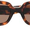 Donne Ferragamo Occhiali Da Sole | Occhiali Da Sole Thia Con Montatura Rettangolare - Unisex - Acetato - Taglia Unica - Marrone