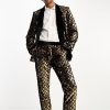 Uomini Asos Pantaloni | Pantaloni Da Abito Con Paillettes Skinny Fit In Oro Su Nordstrom, Taglia 30 X 30