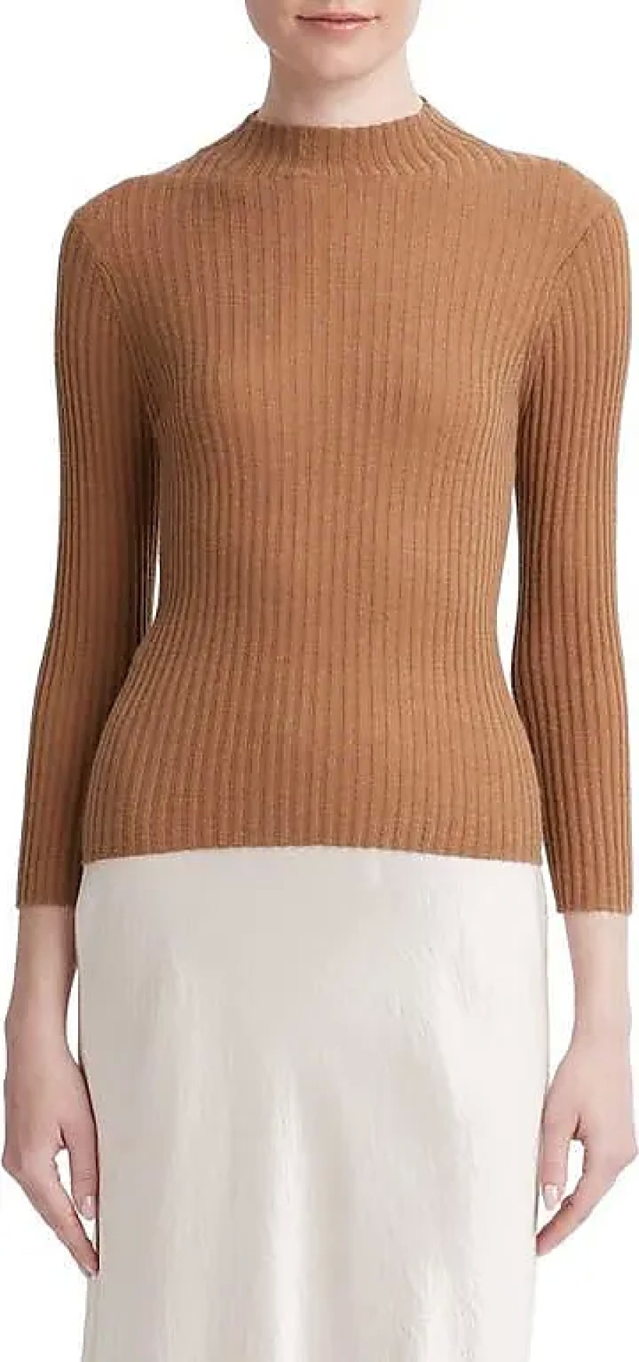 Donne Sandro Maglioni | Maglione In Cashmere E Seta A Coste In Faggio H A Nordstrom, Taglia X-Small