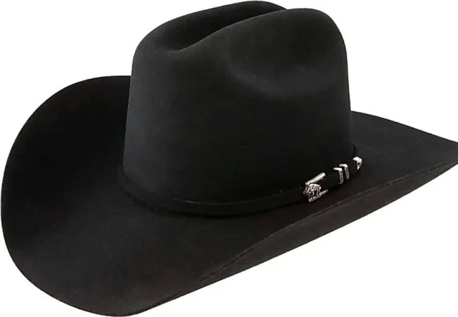 Uomini Nordstrom Cappelli | Cappello Da Cowboy Da Uomo In Lana Di Bufalo Apache 4X Nero 7 3/4