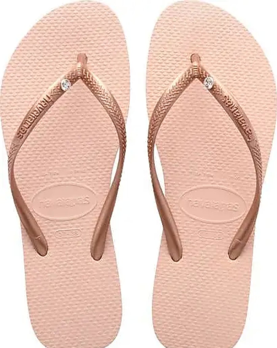 Donne Havaianas Infradito | Infradito Sottile In Cristallo In Rosa Da Balletto A Nordstrom, Taglia 11