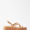 Donne Tutti i santi Sandali | Sandali Flatform Slingback In Pelle Silia - Donna - Naturali