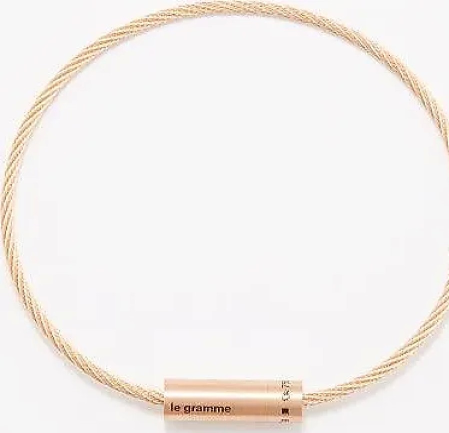 Uomini Ross-Simons Gioielleria | Bracciale A Cavo In Oro Rosa 18 Carati 11G - Uomo - Oro Rosso