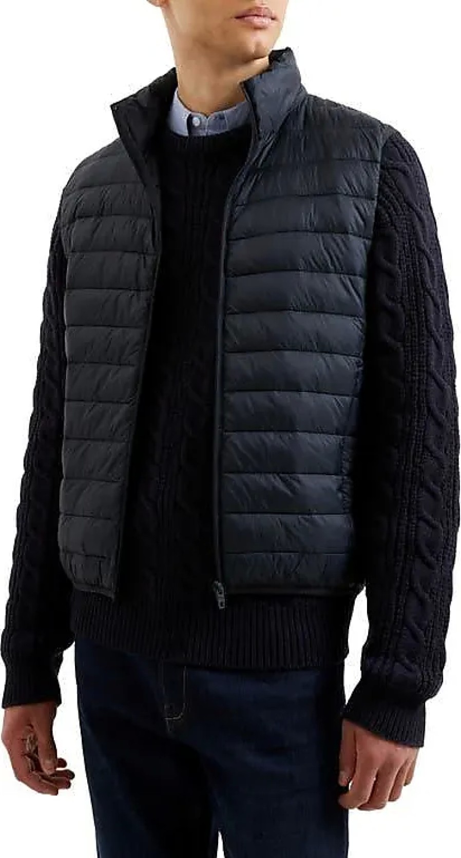 Uomini Moncler Gilet | Gilet Imbottito In Nylon Idrorepellente Row 3 In Blu Scuro Scuro A Nordstrom, Taglia Xx-Large