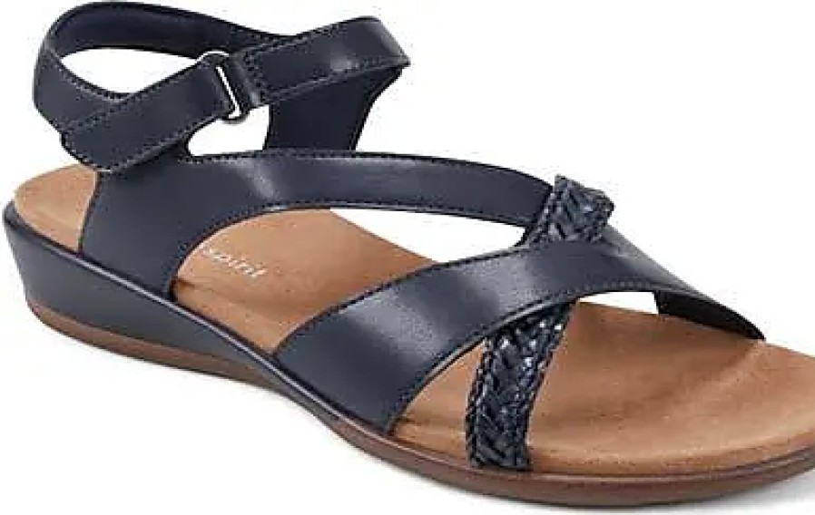 Donne Allegria Scarpe Di Pelle | Sandalo Con Cinturino Hart In Blu Scuro A Nordstrom, Taglia 10.5