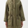 Uomini Moncler Cappotti | Parka Con Cappuccio Fergie In Tela Di Cotone - Donna - Verde