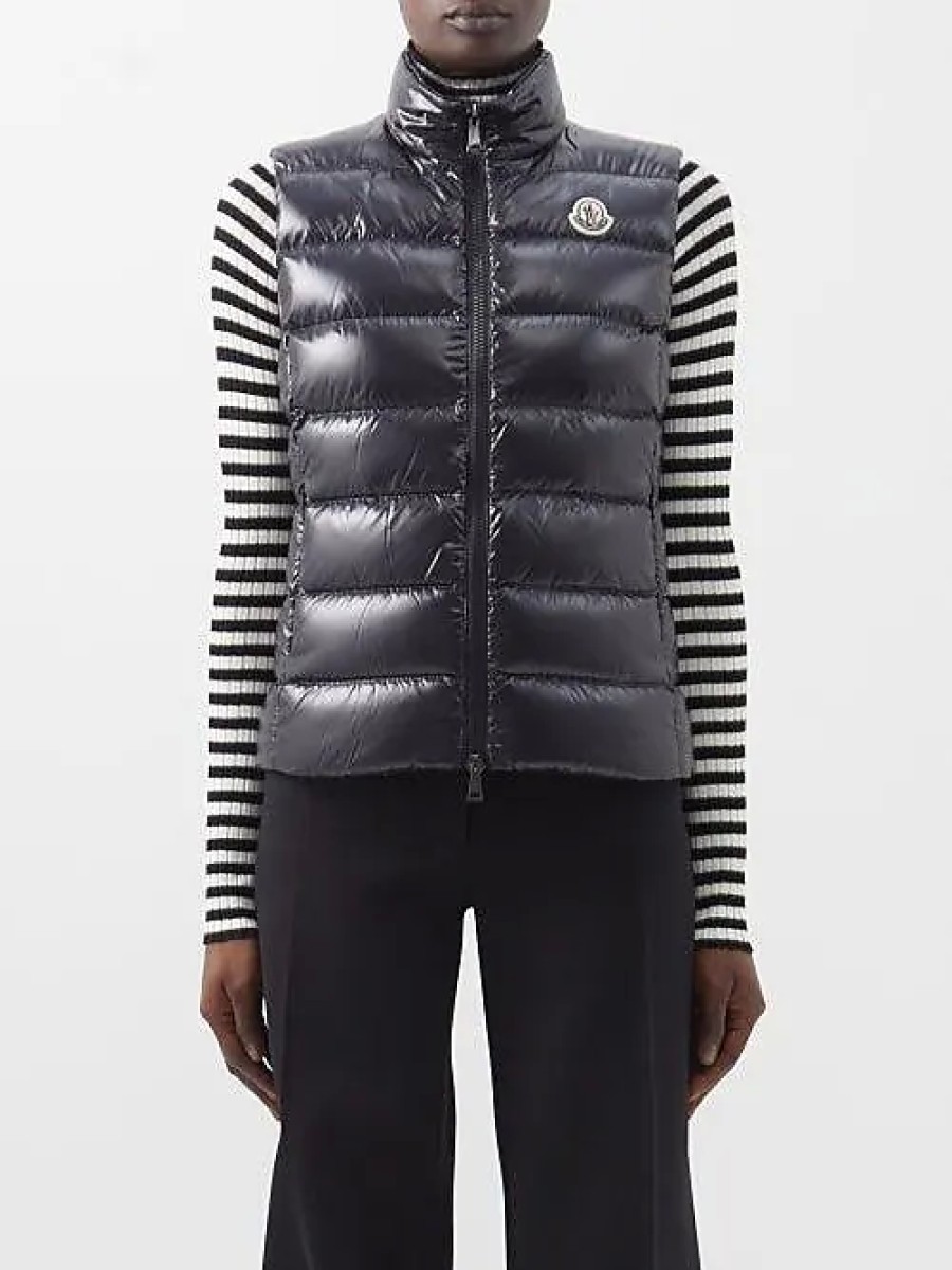 Donne LLBean Gilet | Gilet Trapuntato In Piuma Ghany Laque - Donna - Nero