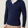 Uomini Stio Maglioni | Felpa Con Cappuccio In Puro Cashmere Blu Navy