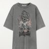 Donne Burberry Magliette | T-Shirt In Jersey Di Cotone Stampato - Nera - X Small, Small, Medium, Large, X Large