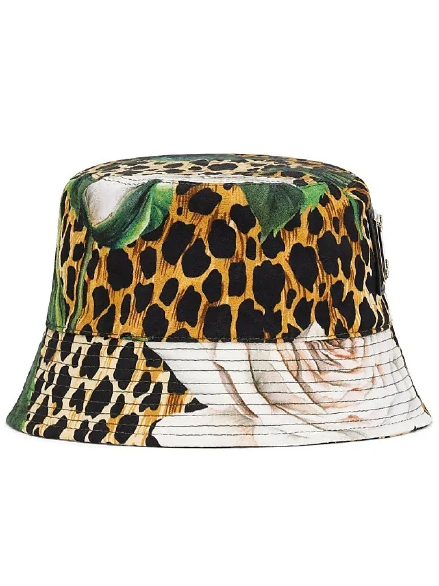 Uomini adidas Cappelli | Cappello Da Pescatore Con Stampa Leopardata Floreale - Uomo - Cotone/Viscosa/Viscosa - 58 - Marrone