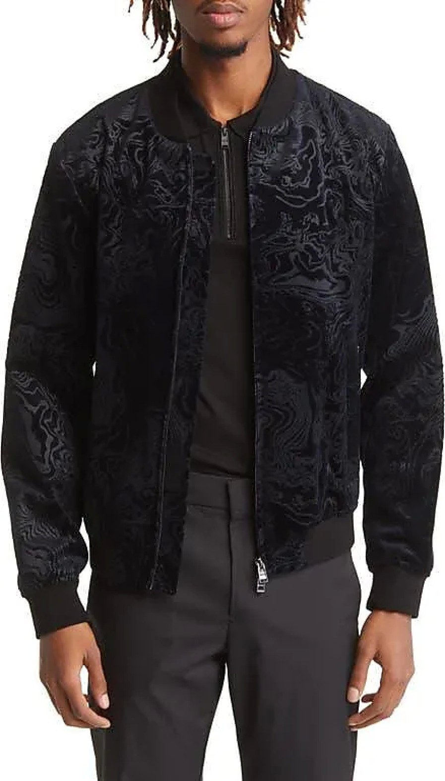 Uomini Paul Smith Giacche | Giubbotto Bomber In Cotone Hanry In Blu Scuro A Nordstrom, Taglia 38