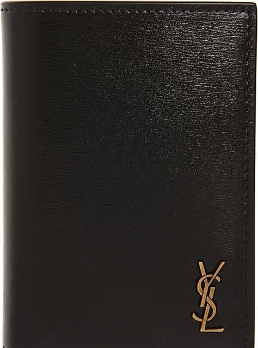 Uomini Mont Blanc Portafogli | Portafoglio Bifold In Pelle Monogramma Ysl In Nero Su Nordstrom