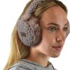 Donne CC Cuffie Antirumore | Morbidi Paraorecchie Scaldaorecchie Regolabili Con Fascia Invernale Calda, Sherpa Taupe