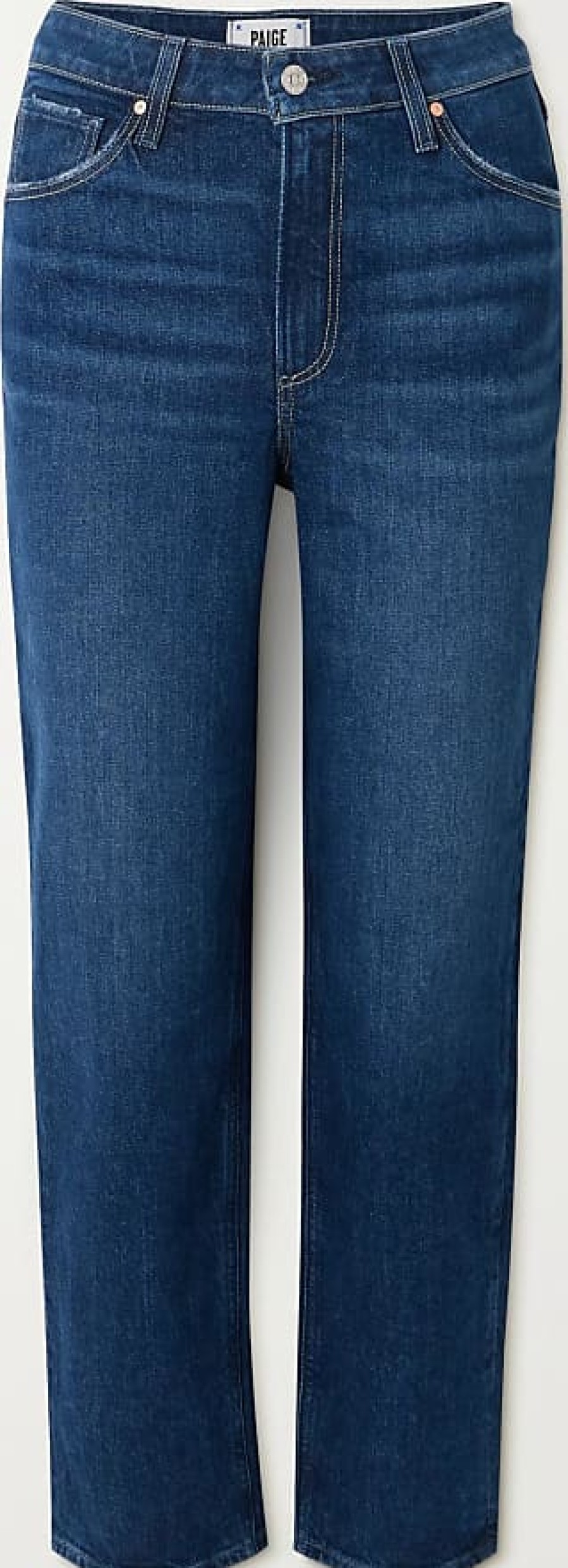 Donne Reiss Jeans | + Jeans Organici Sarah Cropped Stretch A Vita Alta A Gamba Dritta Net Sustain - Blu - 23,24,25,26,27,28,29,30,31,32