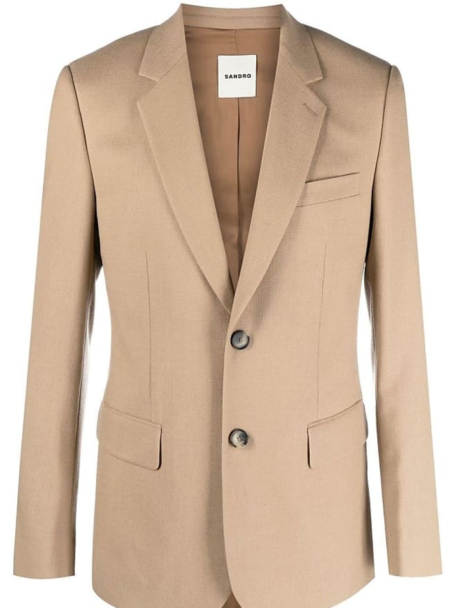 Donne Reiss Abiti | Blazer Monopetto Legacy - Uomo - Poliestere/Spandex/Elastan/Viscosa/Lana - 46 - Neutri