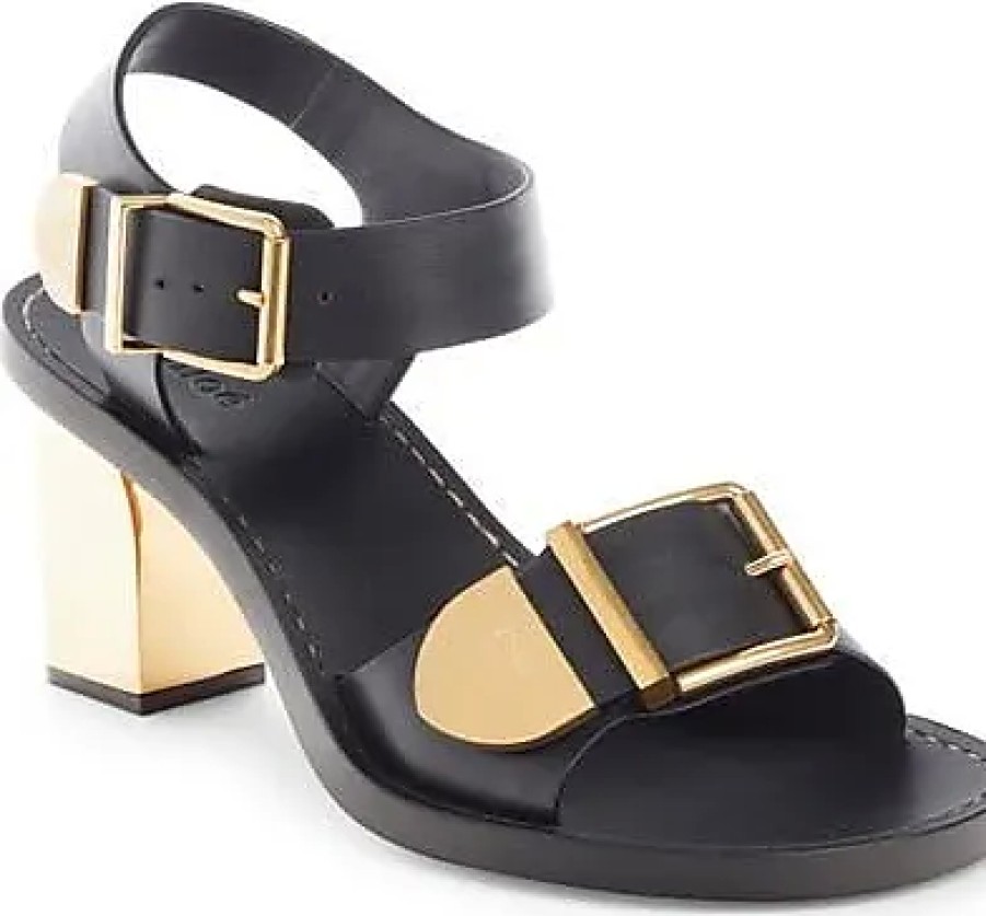 Donne Prada Scarpe Di Pelle | Sandalo Rebecca In Nero A Nordstrom, Taglia 5.5Us