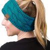 Donne Funky Junque Cuffie Antirumore | Fascia Per Capelli Solida - Verde Acqua