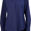 Donne Persone libere Camicie | Camicia Abbottonata Elasticizzata A Maniche Lunghe Taylor In Blu Scuro Presso Nordstrom, Taglia 18W