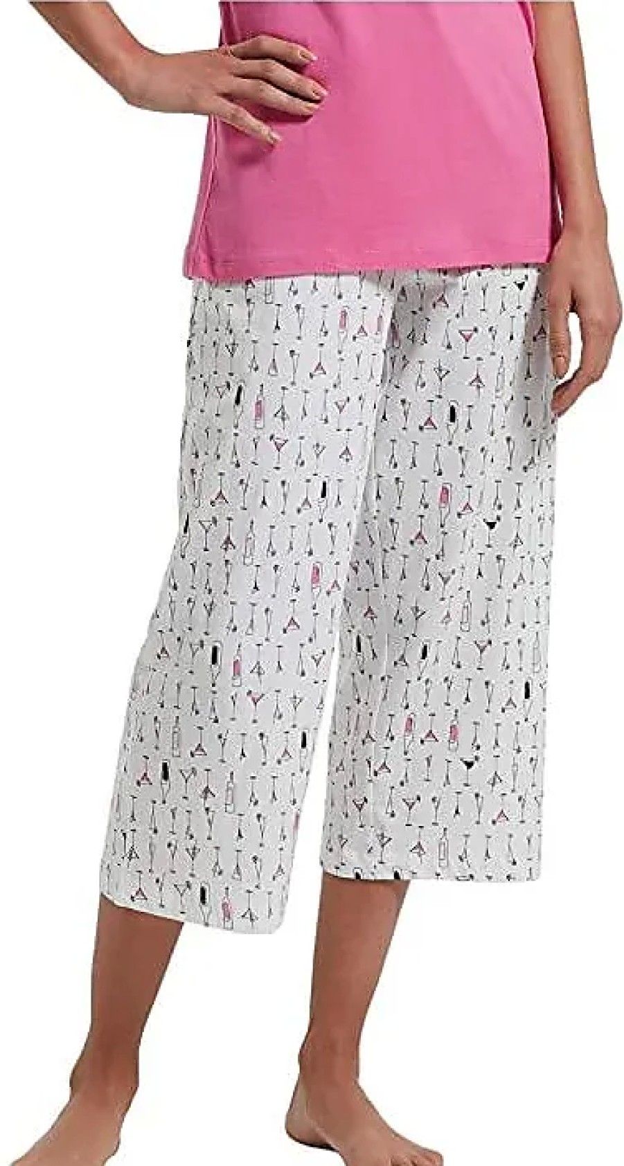 Donne LaurenRalph Lauren Abbigliamento Da Salotto | Dwink Dwink Capris Pj Pants (Bianco) Pigiama Da Donna