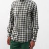 Uomini Nautica Camicie | Camicia In Popeline Di Cotone A Quadri - Uomo - Verde Multi