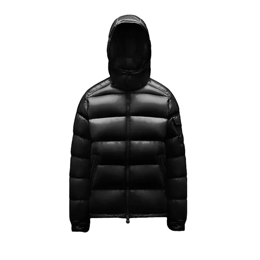 Uomini Moncler Giacche | Piumino Corto Moncler Maya Nero Taglia 5