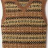 Donne Alisi Gilet | Gilet Lavorato A Maglia Kenley Fair Isle - Marrone - X Small, Small, Medium, Large, X Large