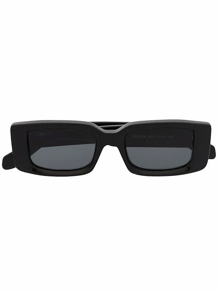 Uomini Moncler Occhiali Da Sole | Occhiali Da Sole Arthur Con Montatura Rettangolare - Unisex - Acetato - Taglia Unica - Neri