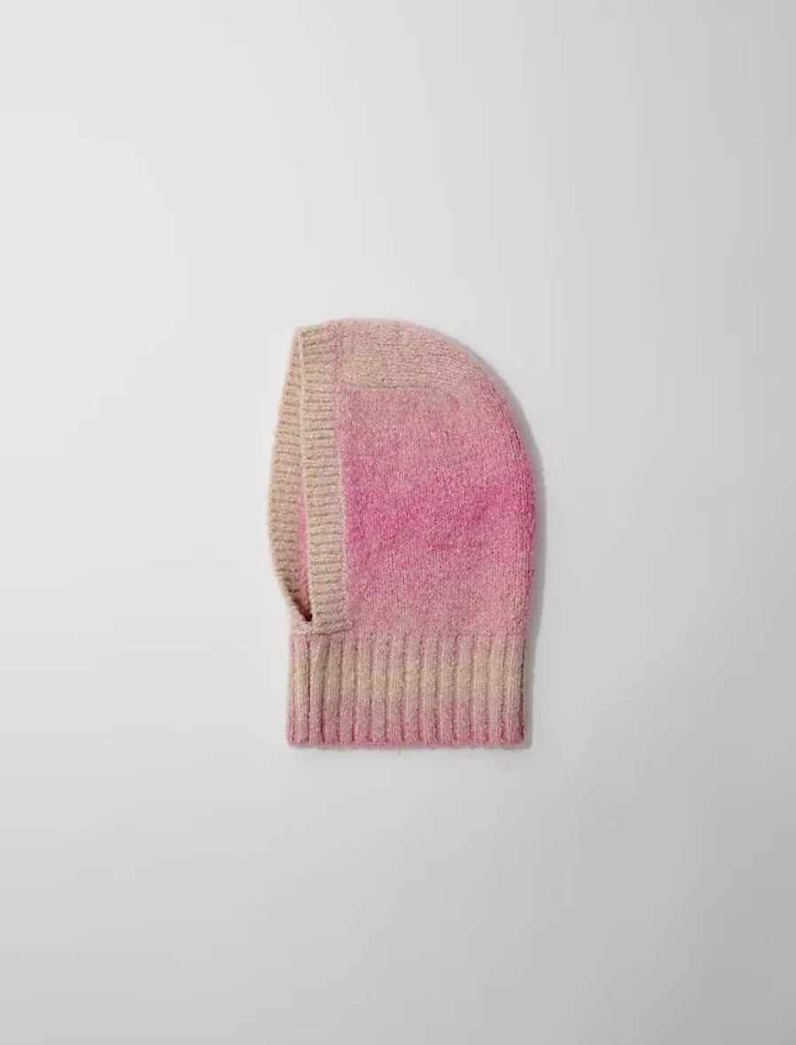 Donne Tutti i santi Cappelli Invernali | Passamontagna Da Donna In Maglia Acrilica, Autunno/Inverno, Taglia Unica, Colore Rosa/Rosso