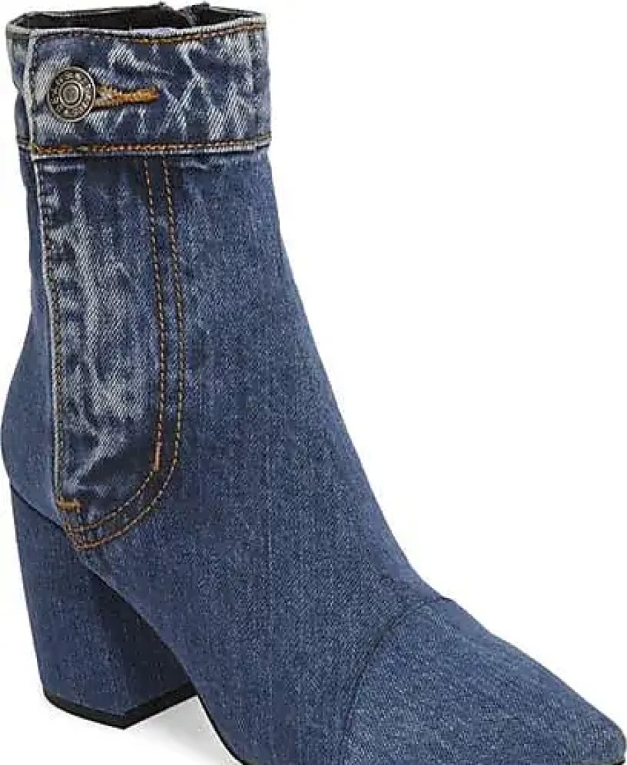 Donne Donald J. Pliner Stivaletti | Stivaletto Con Tacco A Blocco Finito In Denim Blu A Nordstrom, Taglia 5.5