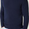 Uomini Luca Faloni Maglioni | Girocollo Country In Cashmere Blu Notte