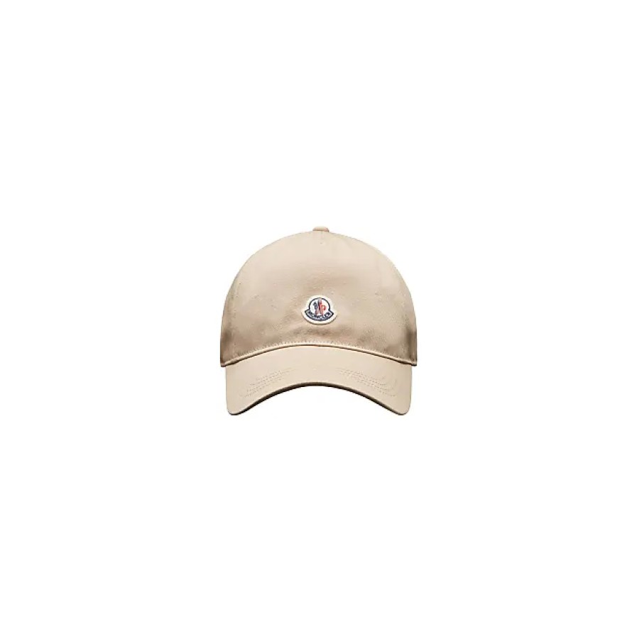 Donne Moncler Tappi | Berretto Da Baseball Con Logo Beige Taglia Unica