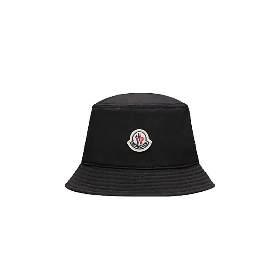 Donne Moncler Cappelli | Cappello Da Pescatore In Cotone Nero Taglia S