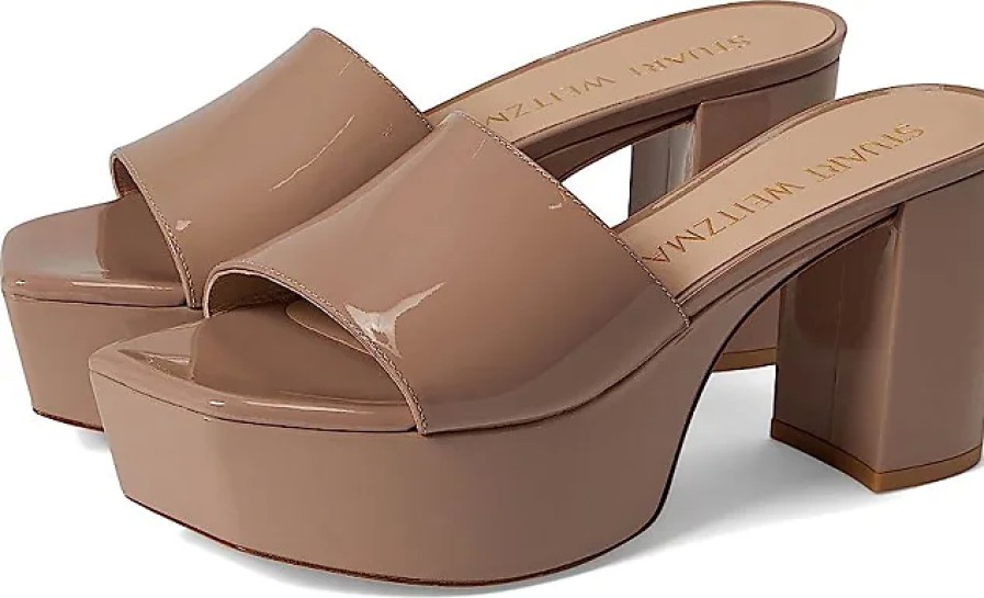 Donne Caramelle Scarpe Con Plateau | Scarpe Da Donna Squarehigh Platform 95 Slide (Fawn).