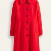 Donne SVEGLIO Cappotti | Cappotto Con Colletto In Lana Durham Rosso Donna Boden