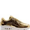 Donne Nike Scarpe Da Ginnastica | Air Max 90 Metallic Pack - Scarpe Da Ginnastica Dorate - Donne - Pelle/Poliestere/Gomma - 10.5