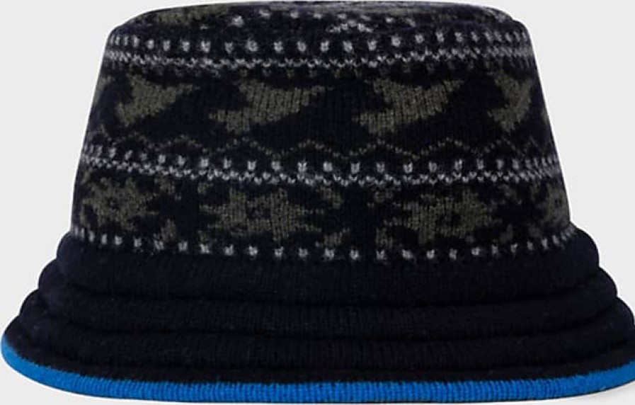 Uomini Dolce Gabbana Cappelli | Cappello Da Uomo A Secchiello Fairisle