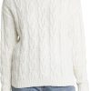 Donne Reiss Maglioni | Caslon(R) Maglione Con Collo A Imbuto Lavorato A Trecce In Nuvola D'Avorio A Nordstrom, Taglia Xx-Large