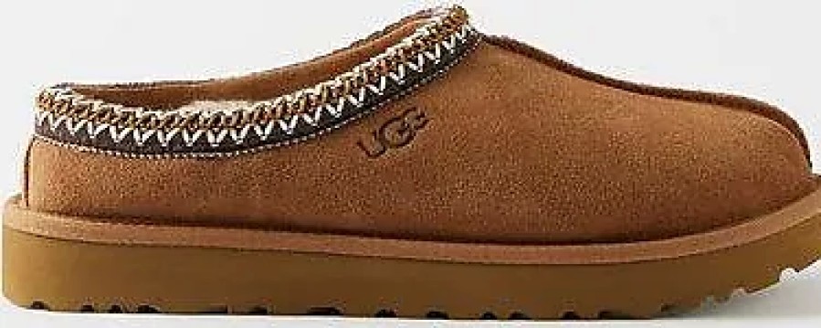 Donne Olukai Pantofole | Ugg - Pantofole In Pelle Scamosciata Foderate In Shearling Tasman - Donna - Castagna