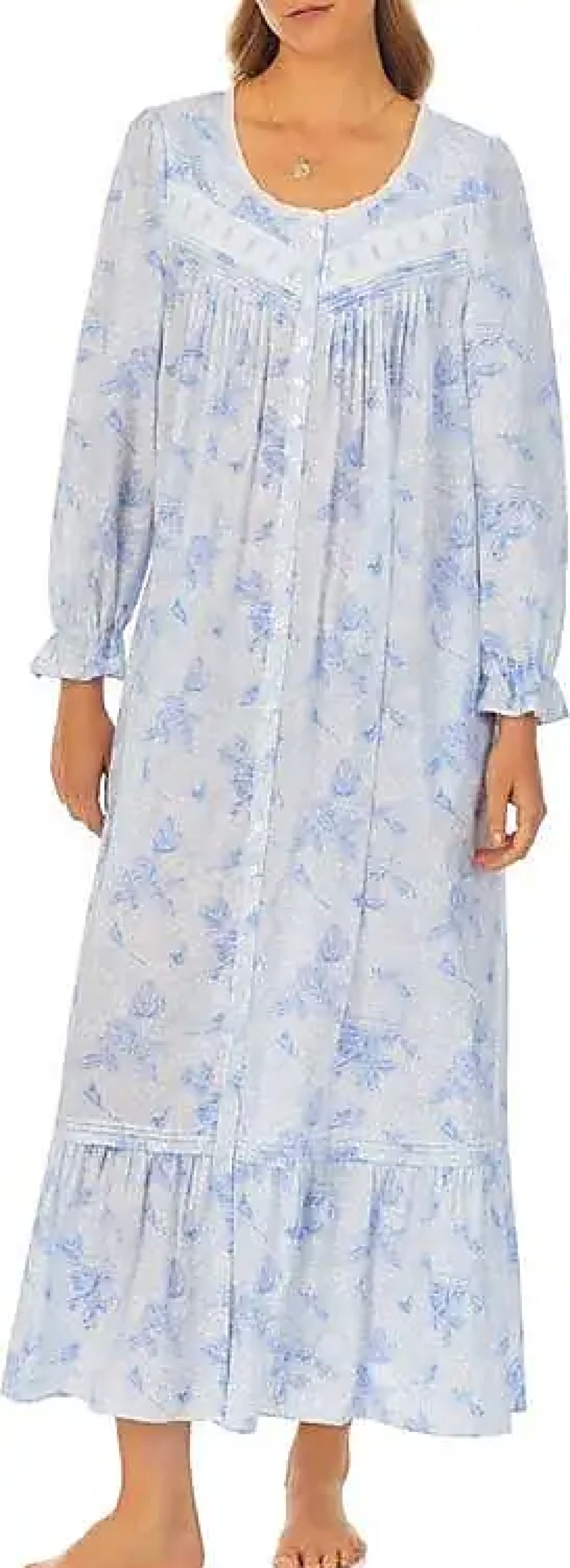 Donne In fiore di Jonquil Abbigliamento Da Salotto | Camicia Da Notte Da Balletto A Maniche Lunghe Con Stampa Blu Presso Nordstrom, Taglia Xx-Small