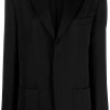 Donne isola fluviale Abiti | Blazer Monopetto Con Risvolto Dentellato - Donna - Cotone/Acetato/Spandex/Elastan/Lana Vergine - 36 - Nero