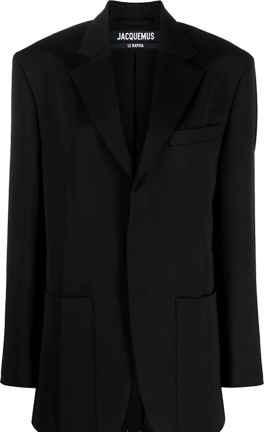 Donne isola fluviale Abiti | Blazer Monopetto Con Risvolto Dentellato - Donna - Cotone/Acetato/Spandex/Elastan/Lana Vergine - 36 - Nero