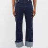 Uomini polo Ralph Lauren Jeans | Loewe - Jeans Fisherman A Gamba Dritta Con Risvolto - Uomo - Indaco