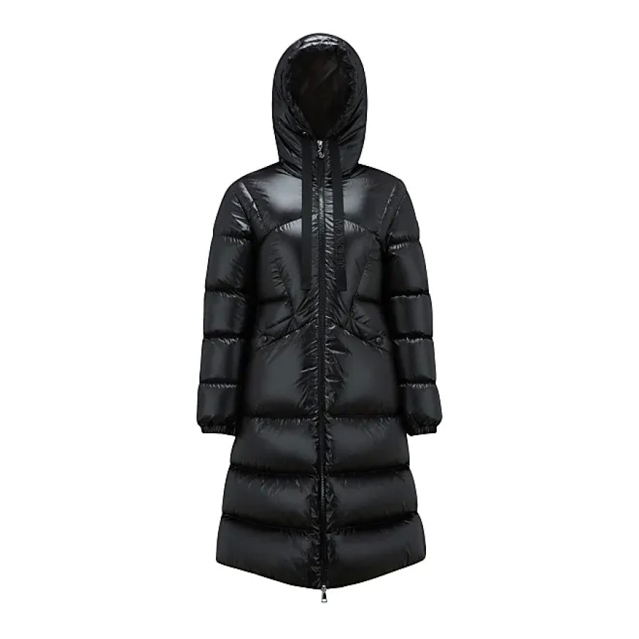 Donne Moncler Giacche | Piumino Lungo Selenga Nero Taglia 1