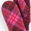 Donne arco4 Guanti | Guanti Sherpa - Plaid Freddo - Borgogna Ricca - Talbot Medi