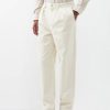 Uomini Luca Faloni Pantaloni | Pantaloni Chino In Cotone Con Pieghe - Uomo - Crema