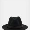 Uomini Paul Smith Cappelli | Cappello Fedora In Lana A Tesa Larga Bronson